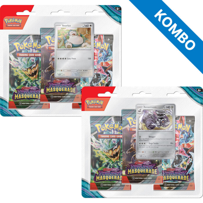 Pokémon SV6: Twilight Masquerade 3-Pack Blister Snorlax & Revavroom KOMBO
