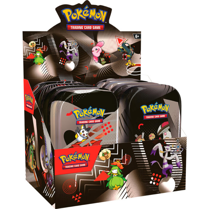 Pokémon SV10.5: Black Bolt & White Flare Mini Tin Display