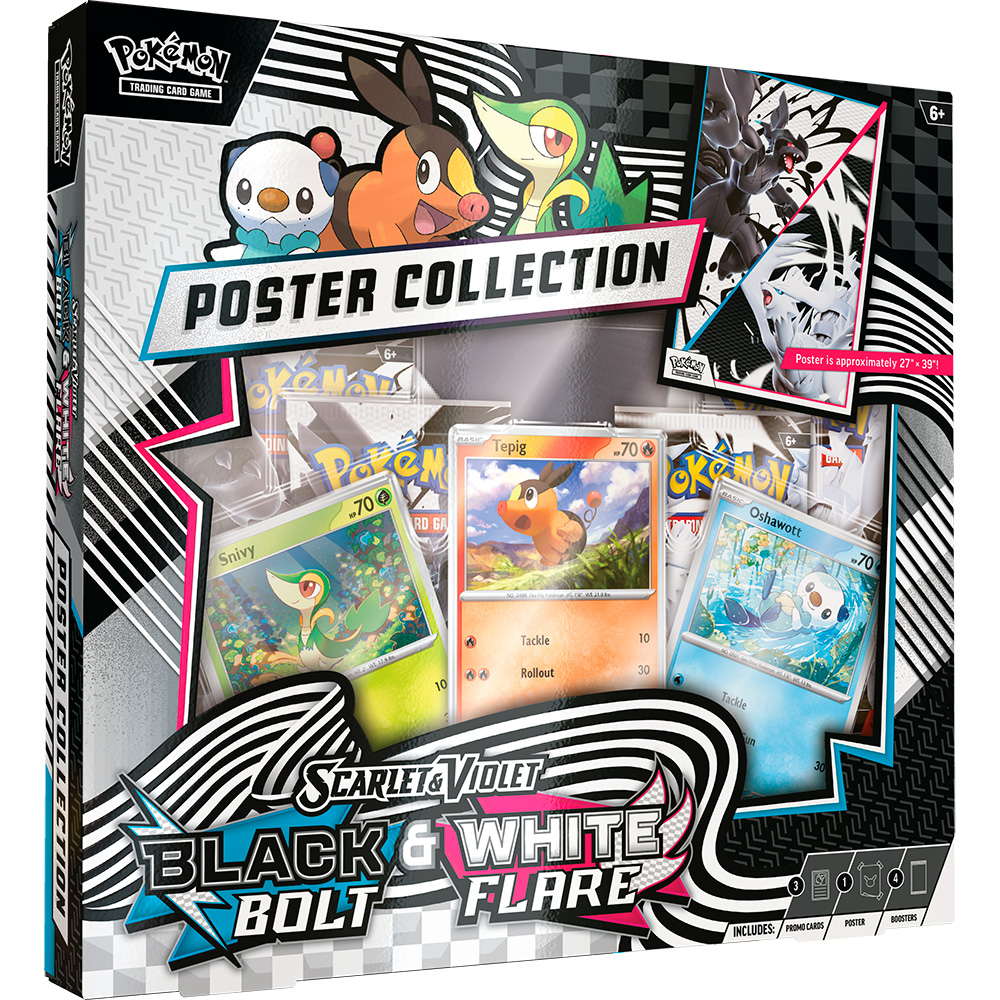 Pokémon SV10.5: Black Bolt & White Flare Poster Collection